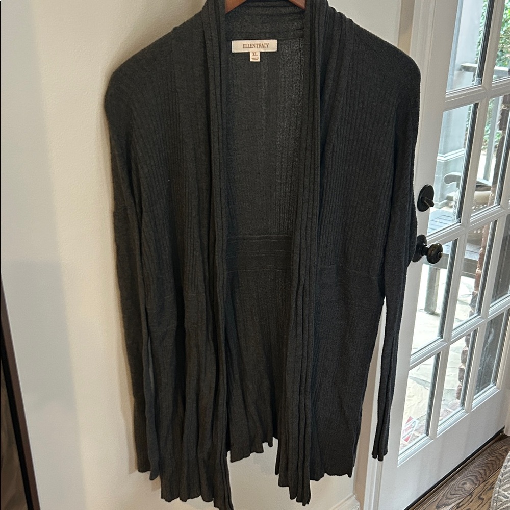 Ellen Tracy Women's Dark Gray Cardigan